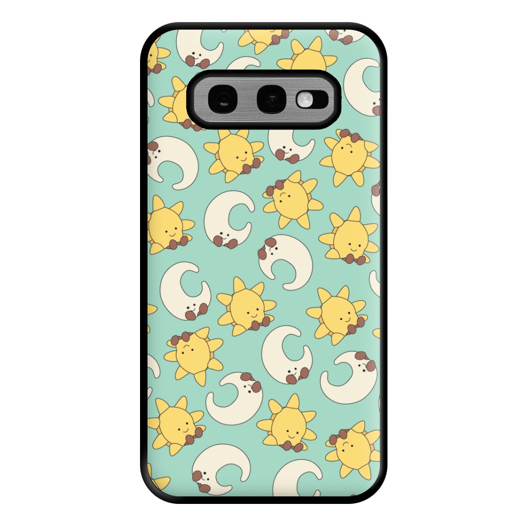 Stars And Moon Pattern - Plushy Phone Case for Galaxy S10e