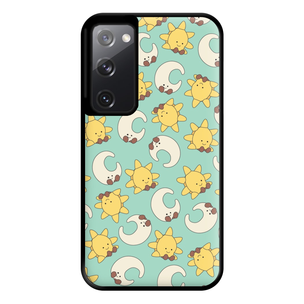 Stars And Moon Pattern - Plushy Phone Case for Galaxy S20FE