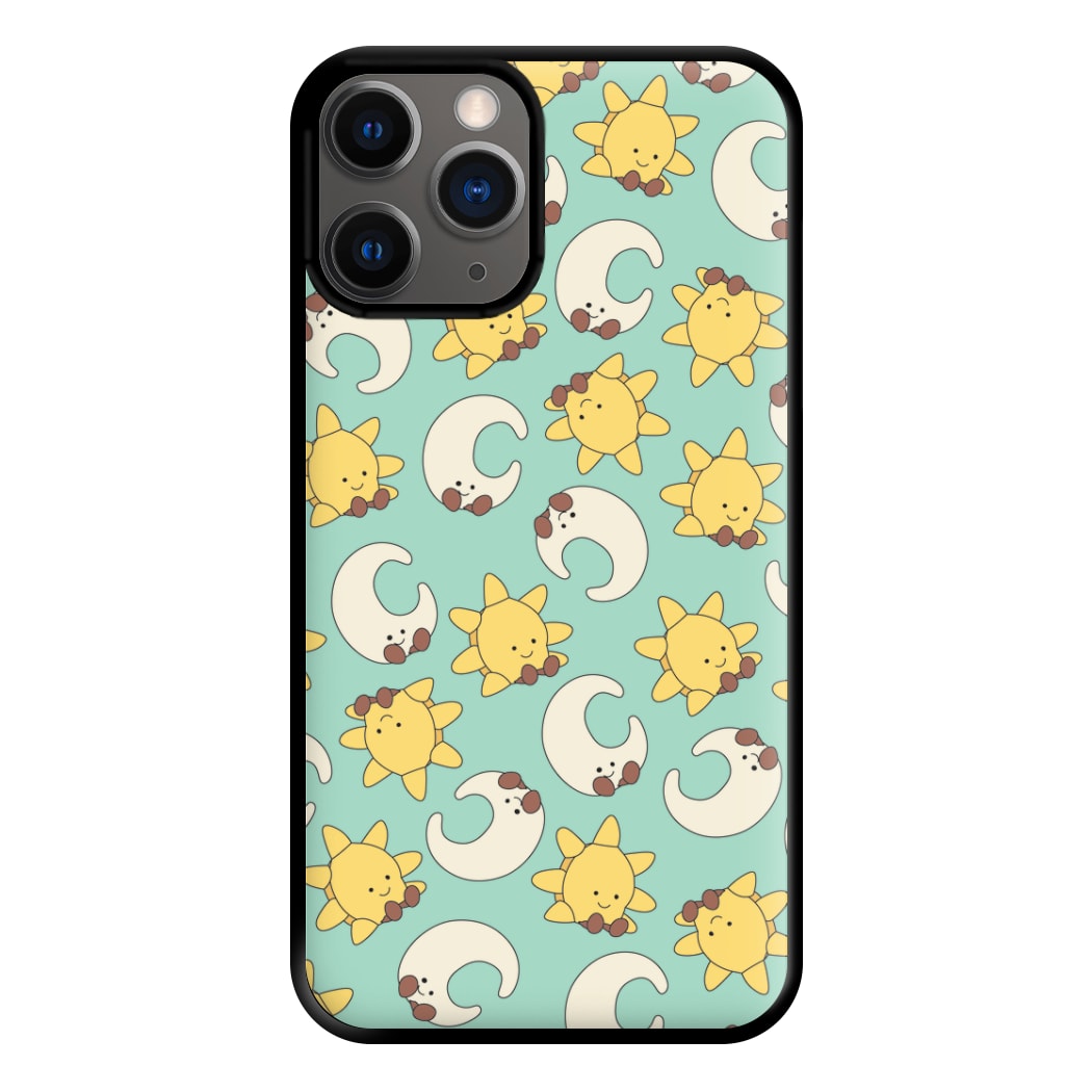 Stars And Moon Pattern - Plushy Phone Case for iPhone 12 Pro Max