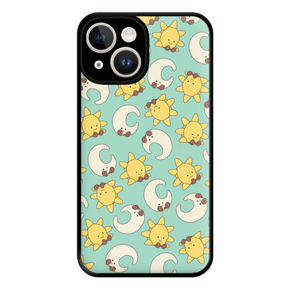 Stars And Moon Pattern - Plushy Phone Case for iPhone 14