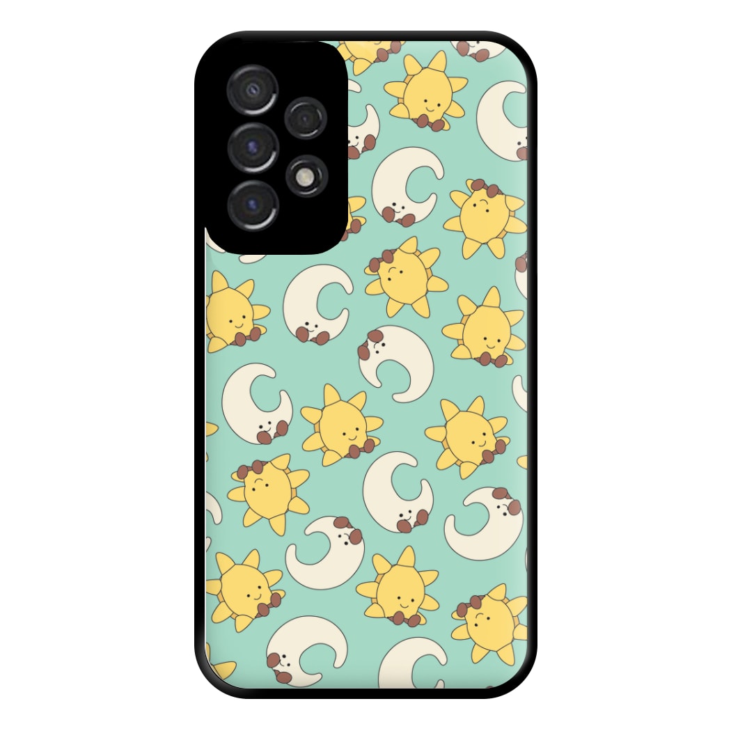 Stars And Moon Pattern - Plushy Phone Case for Galaxy A53