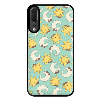 Stars And Moon Pattern - Plushy Phone Case for Huawei P20