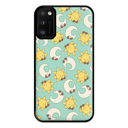 Stars And Moon Pattern - Plushy Phone Case for Galaxy A41