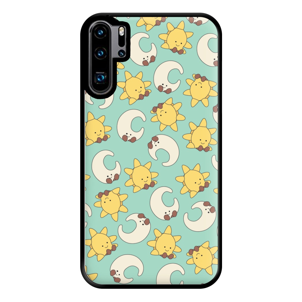 Stars And Moon Pattern - Plushy Phone Case for Huawei P30 Pro