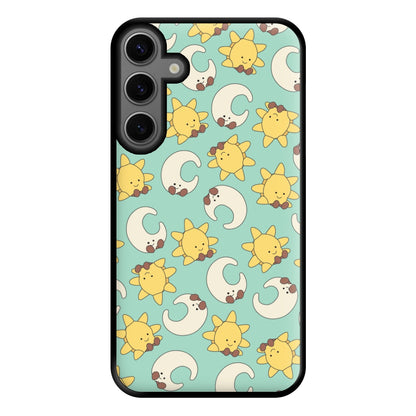 Stars And Moon Pattern - Plushy Phone Case for Galaxy S23FE