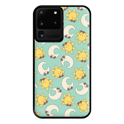 Stars And Moon Pattern - Plushy Phone Case for Galaxy S20 Ultra