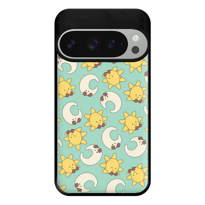 Stars And Moon Pattern - Plushy Phone Case for Google Pixel 9 Pro XL