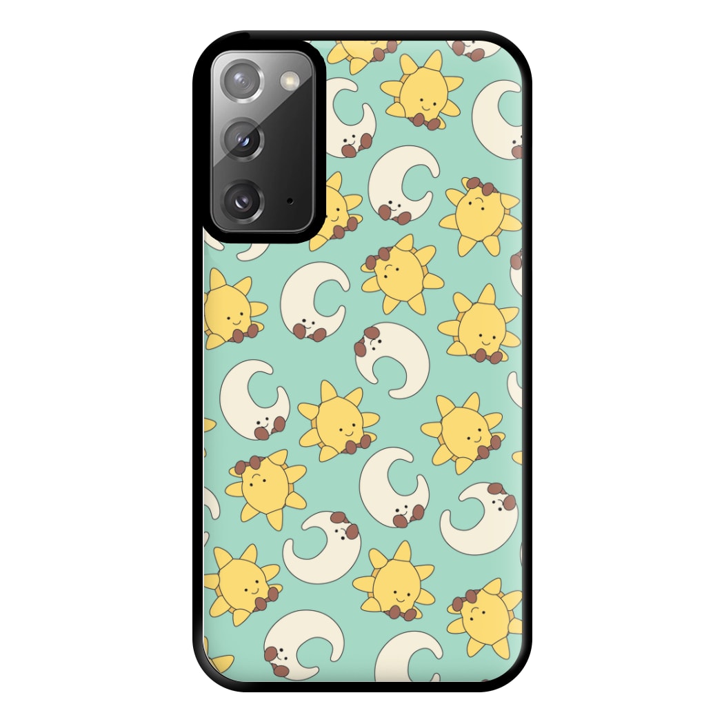 Stars And Moon Pattern - Plushy Phone Case for Galaxy Note 20 Ultra