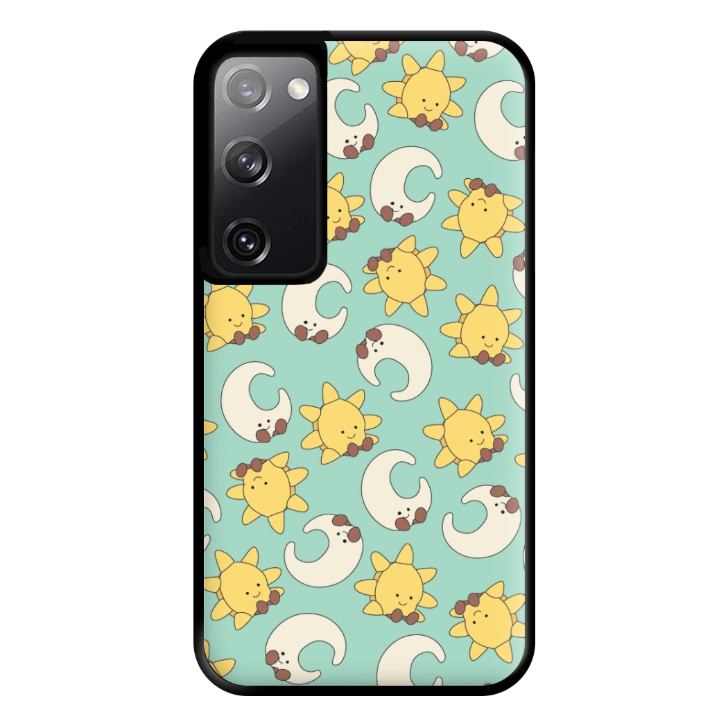 Stars And Moon Pattern - Plushy Phone Case for Galaxy S20