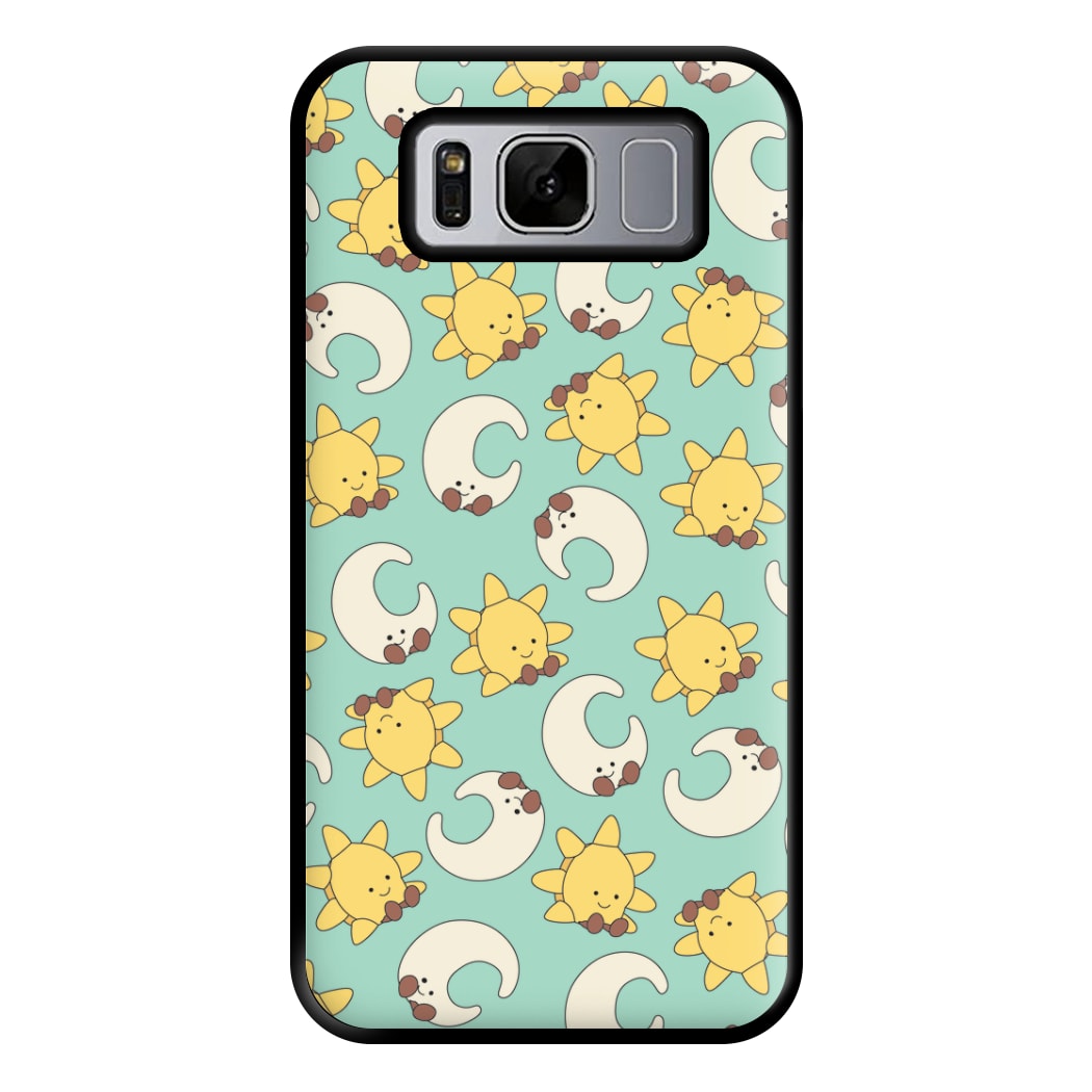 Stars And Moon Pattern - Plushy Phone Case for Galaxy S8 Plus