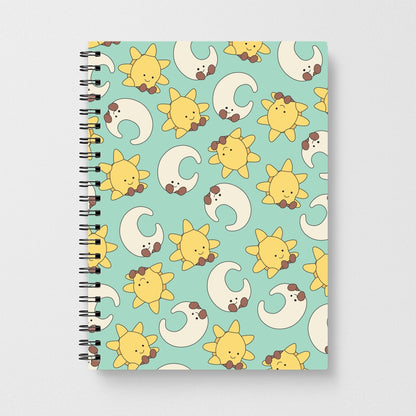 Stars And Moon Pattern - Plushy Notebook