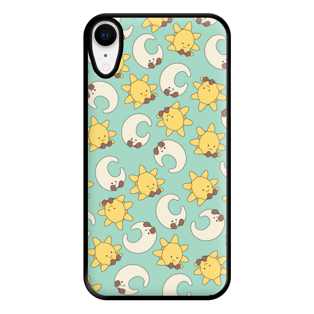 Stars And Moon Pattern - Plushy Phone Case for iPhone XR