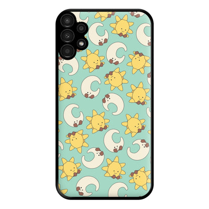 Stars And Moon Pattern - Plushy Phone Case for Galaxy A13