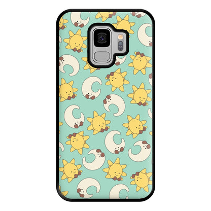 Stars And Moon Pattern - Plushy Phone Case for Galaxy S9 Plus