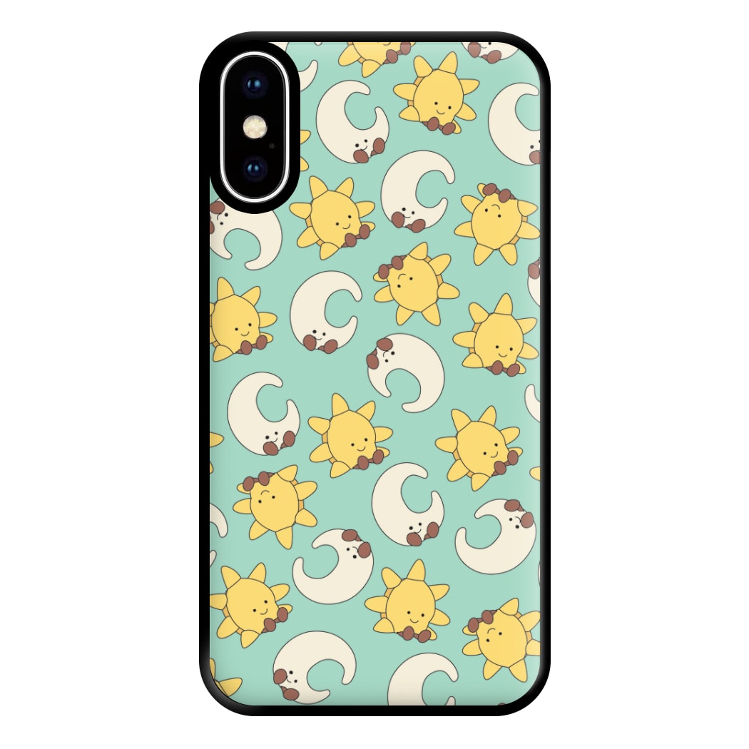 Stars And Moon Pattern - Plushy Phone Case for iPhone XS Max