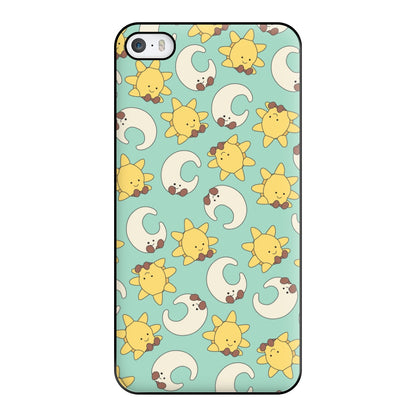 Stars And Moon Pattern - Plushy Phone Case for iPhone 5 / 5s / SE 2016