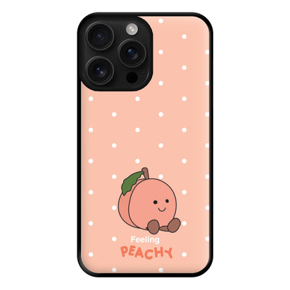 Peach Pattern Phone Case for iPhone 16 Pro Max