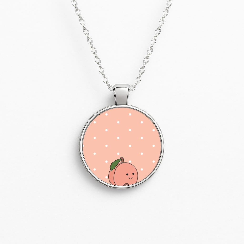 Peach Pattern Necklace