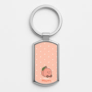 Peach Pattern Luxury Keyring 1