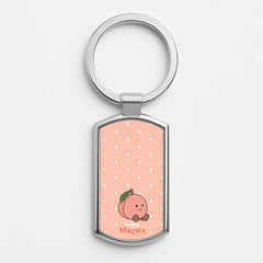 Peach Pattern Luxury Keyring
