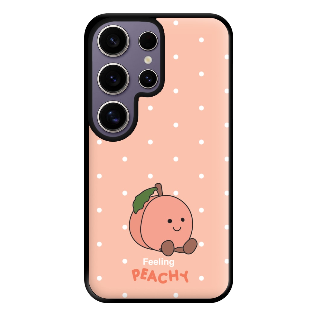 Peach Pattern Phone Case for Galaxy S25 Ultra