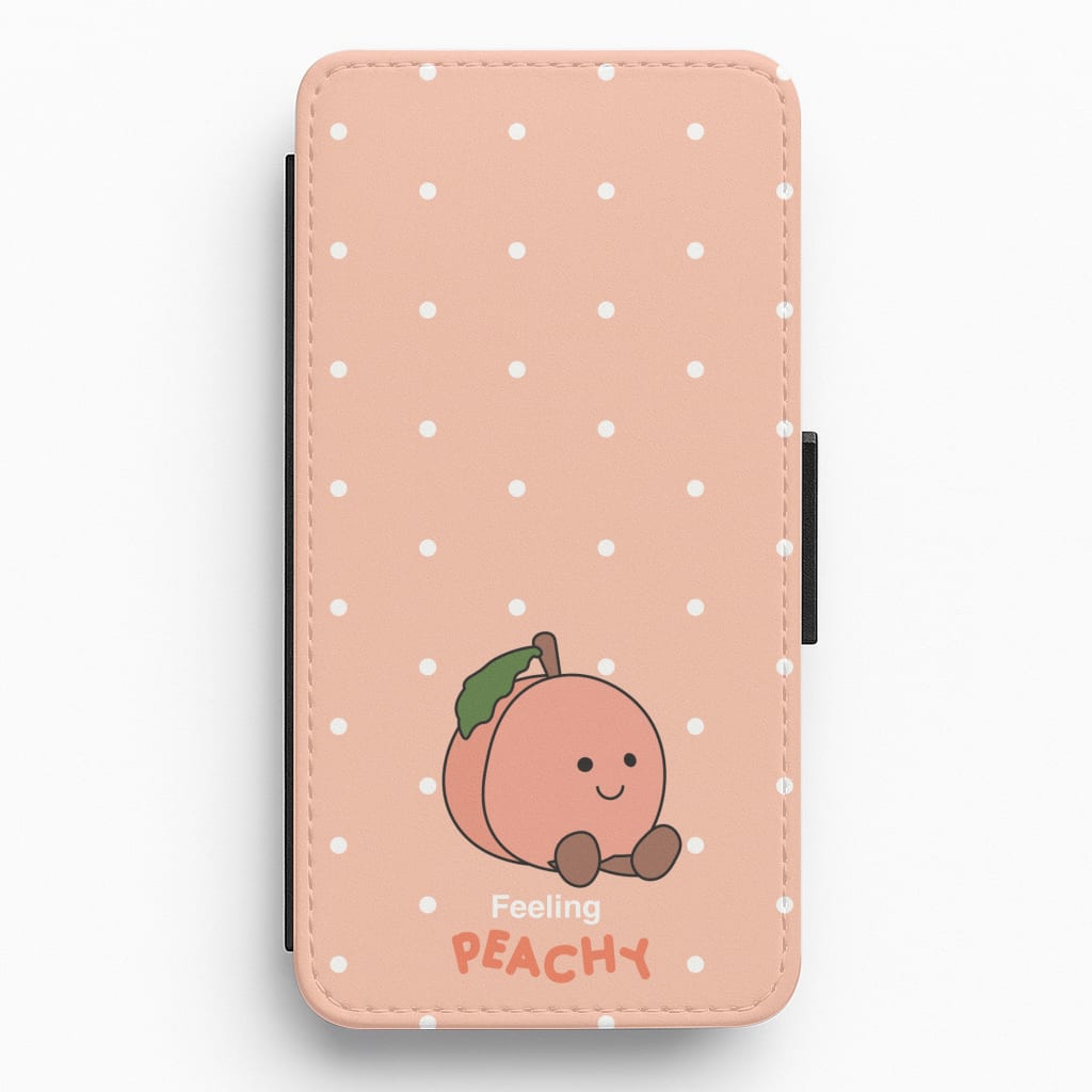 Peach Pattern Flip / Wallet Phone Case