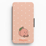 Peach Pattern Flip / Wallet Phone Case 1