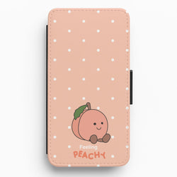 Peach Pattern Flip / Wallet Phone Case