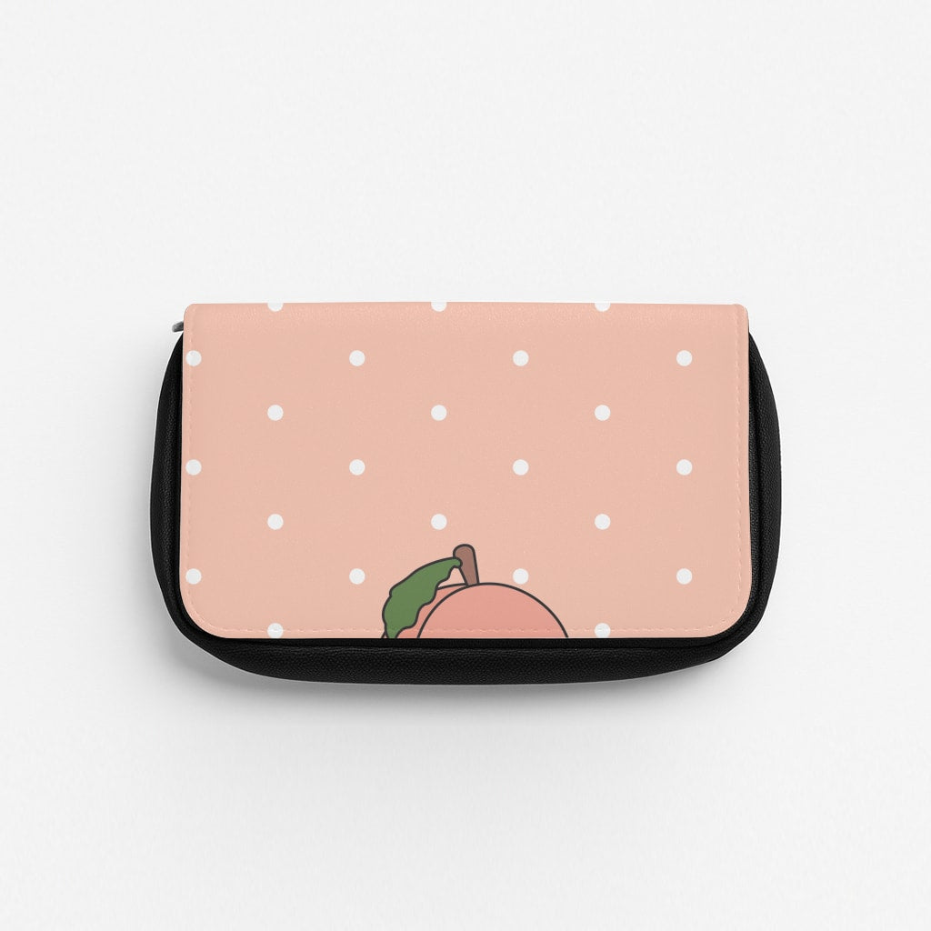 Peach Pattern Pencil Case