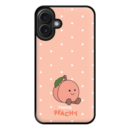 Peach Pattern Phone Case for iPhone 16 Plus