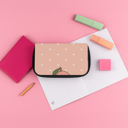 Peach Pattern Pencil Case