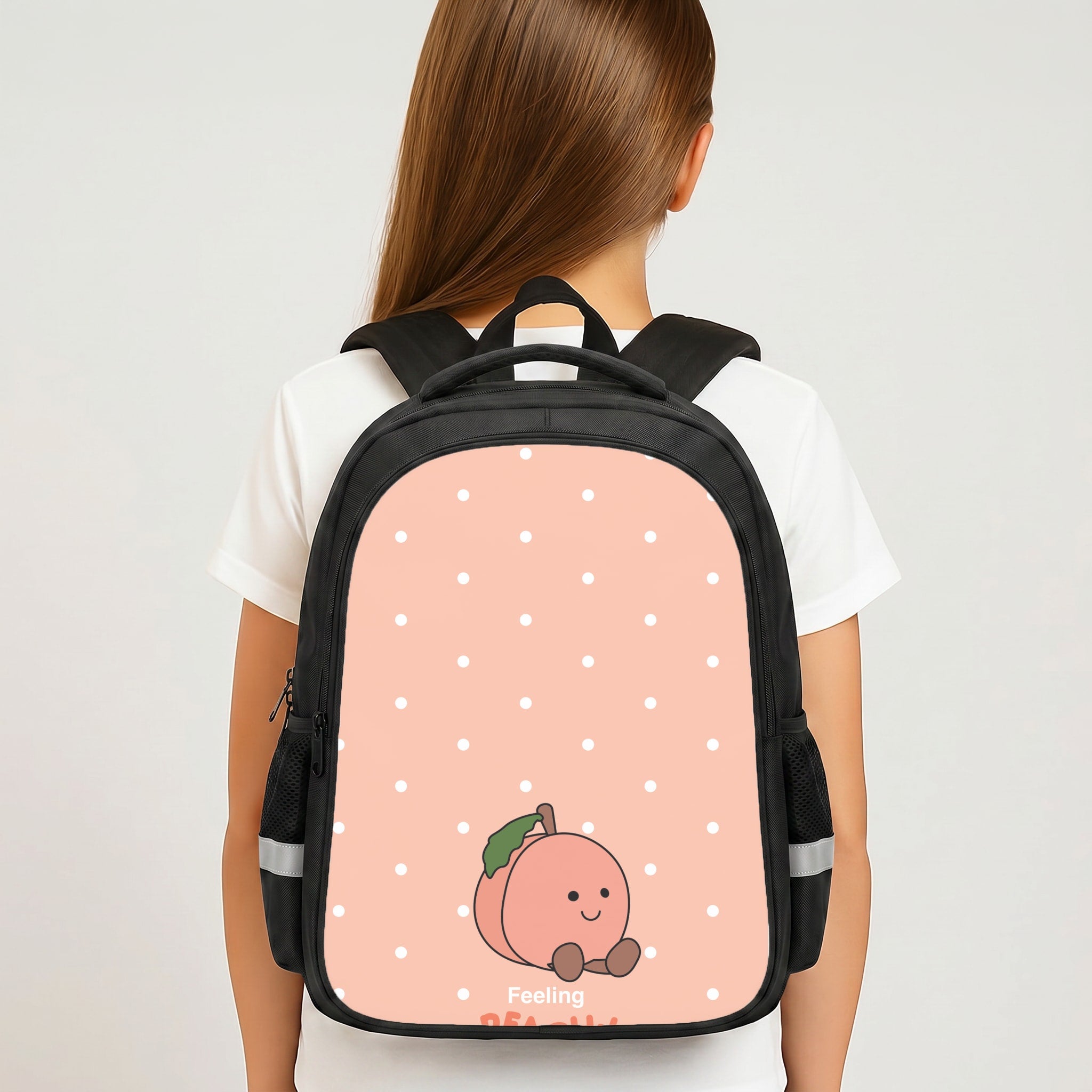 Peach Pattern Backpack