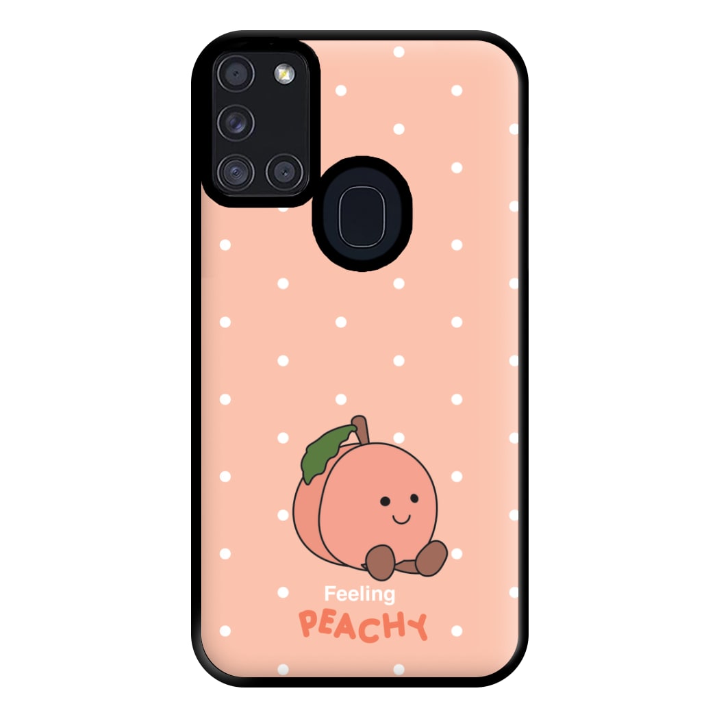 Peach Pattern Phone Case for Galaxy A21s