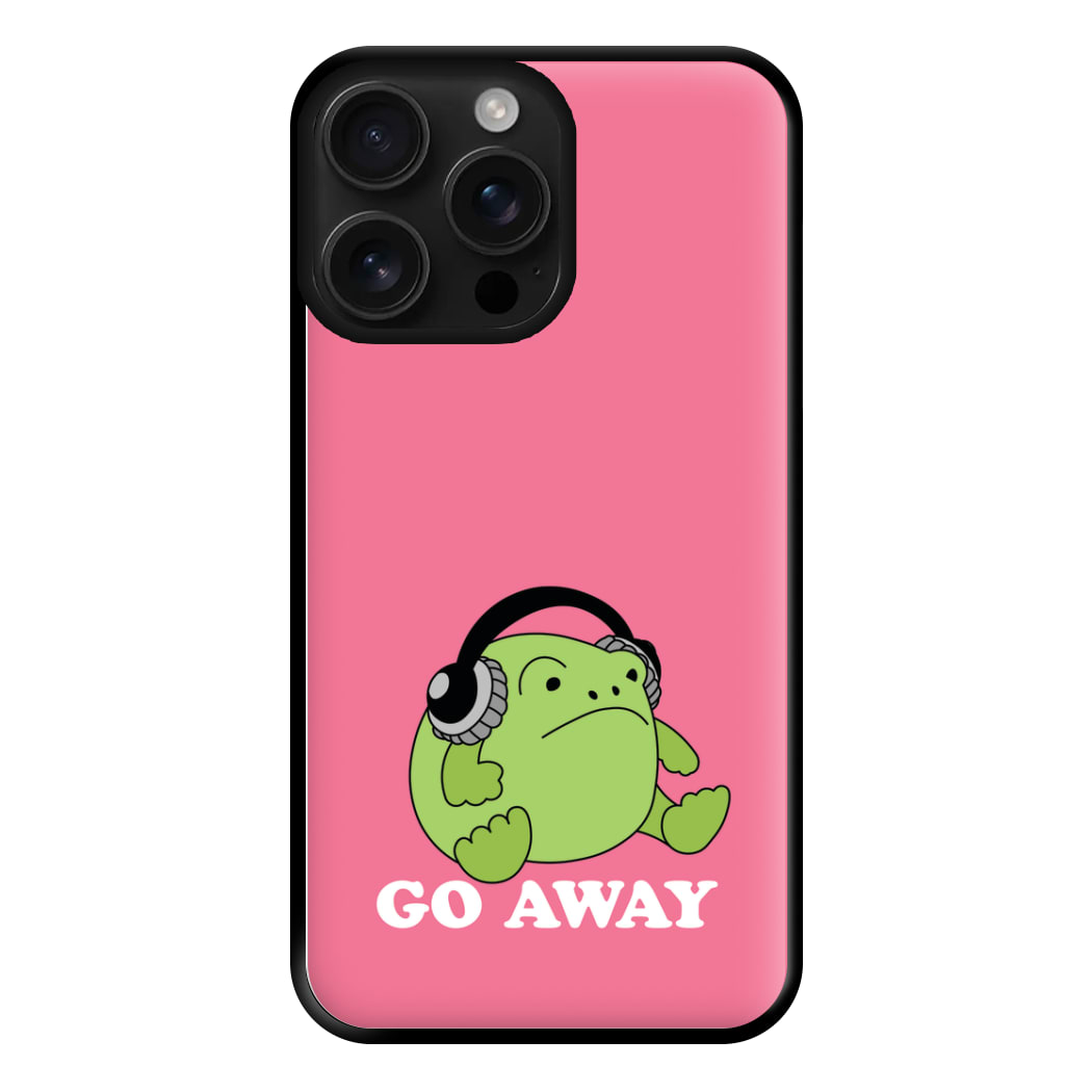 Go Away Grumpy Frog  Phone Case for iPhone 16 Pro Max