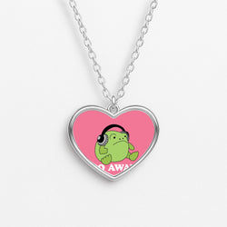 Go Away Grumpy Frog  Necklace
