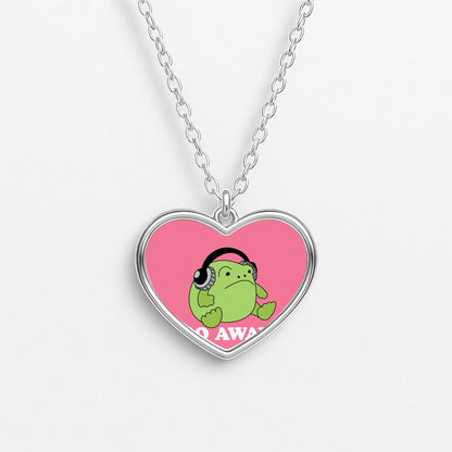 Go Away Grumpy Frog  Necklace