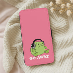 Go Away Grumpy Frog  Wallet Phone Case