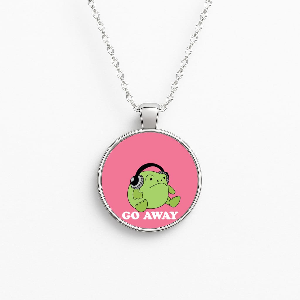 Go Away Grumpy Frog  Necklace