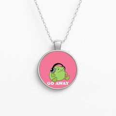 Go Away Grumpy Frog  Necklace
