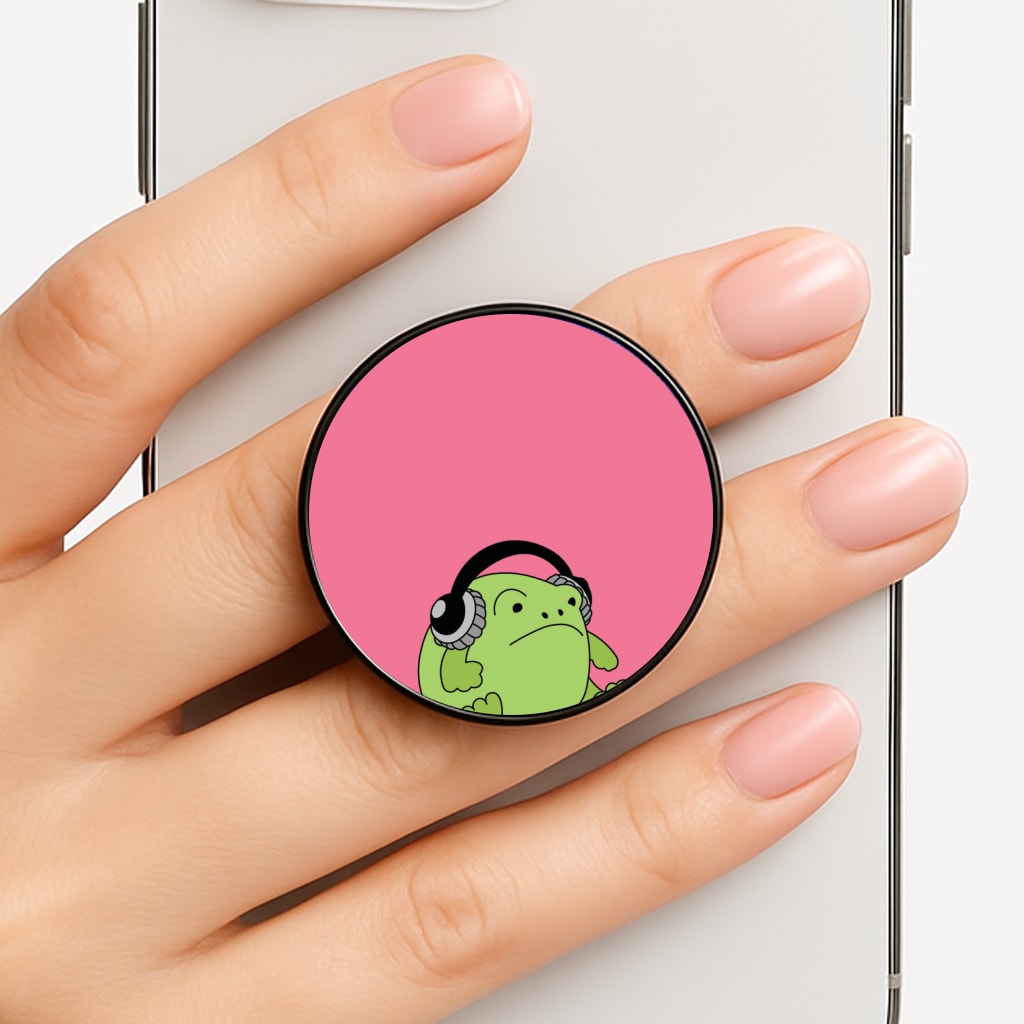 Go Away Grumpy Frog  Phone Grip