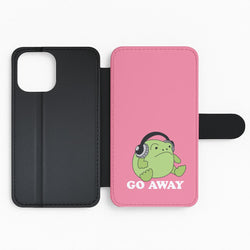 Go Away Grumpy Frog  Flip Phone Case