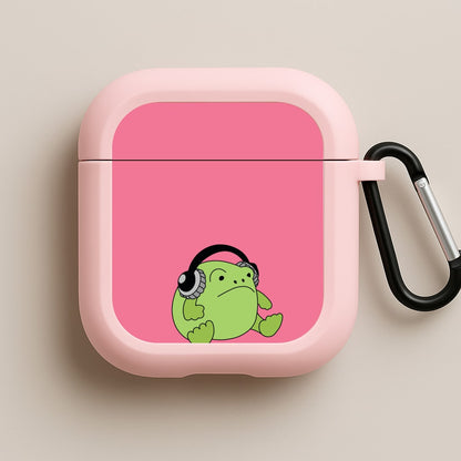 Go Away Grumpy Frog  Pink AirPods Case