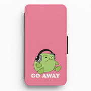 Go Away Grumpy Frog Flip / Wallet Phone Case 1