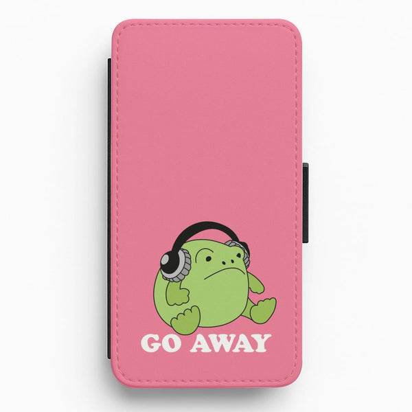 Go Away Grumpy Frog  Flip / Wallet Phone Case