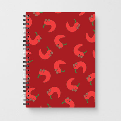 Red Chilli Pattern Notebook