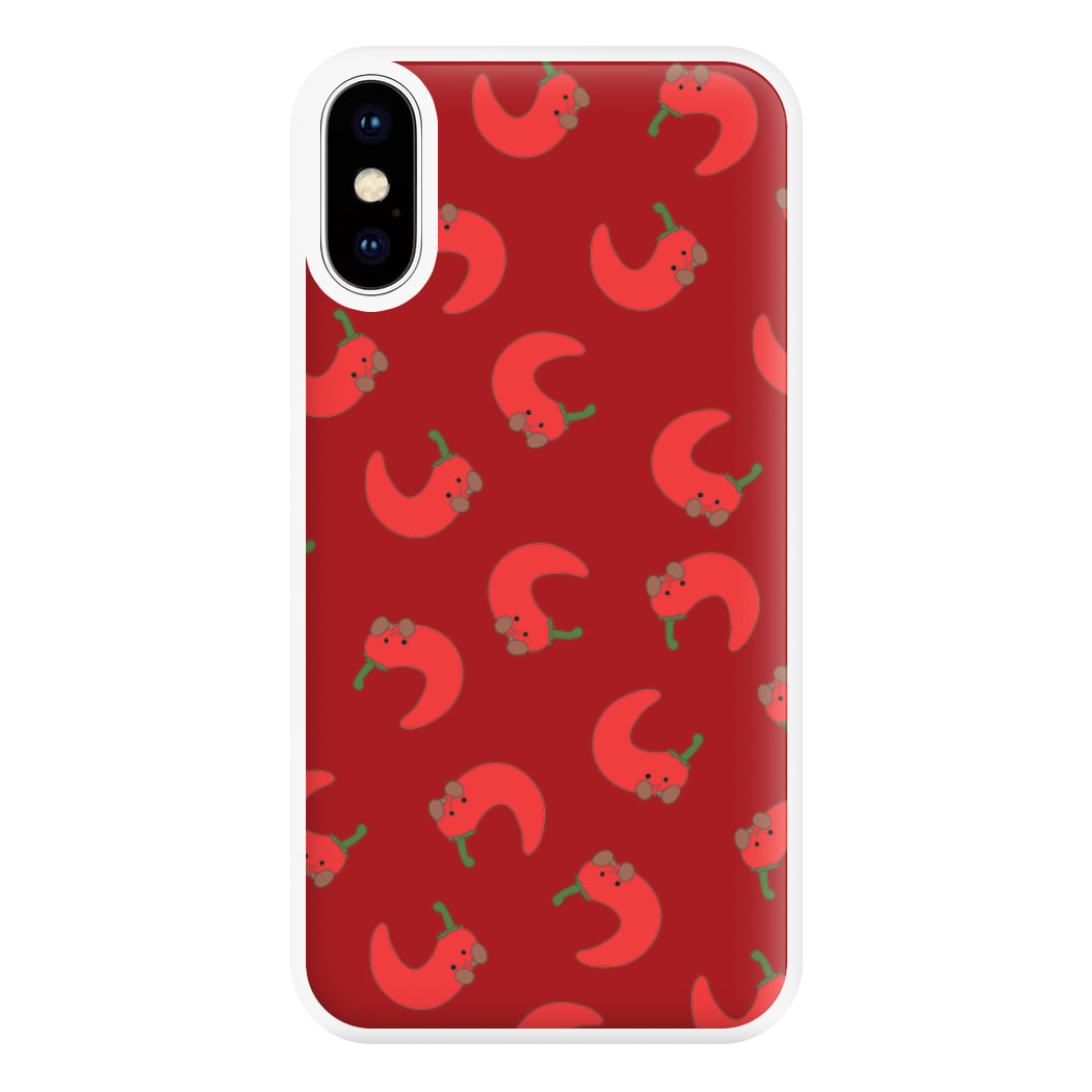 Red Chilli Pattern Phone Case for iPhone XS Max