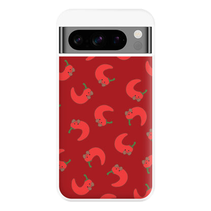 Red Chilli Pattern Phone Case for Google Pixel 8 Pro