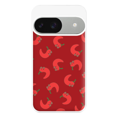 Red Chilli Pattern Phone Case for Google Pixel 9 / 9 Pro