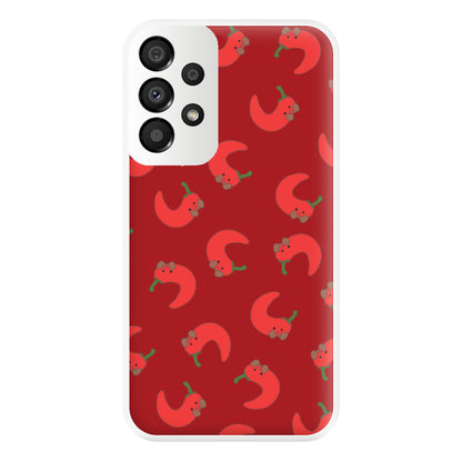 Red Chilli Pattern Phone Case for Galaxy A33