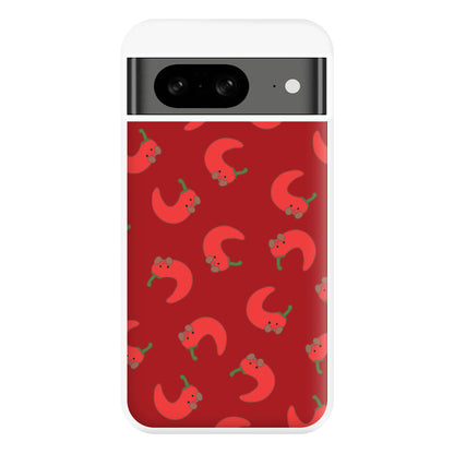 Red Chilli Pattern Phone Case for Google Pixel 8